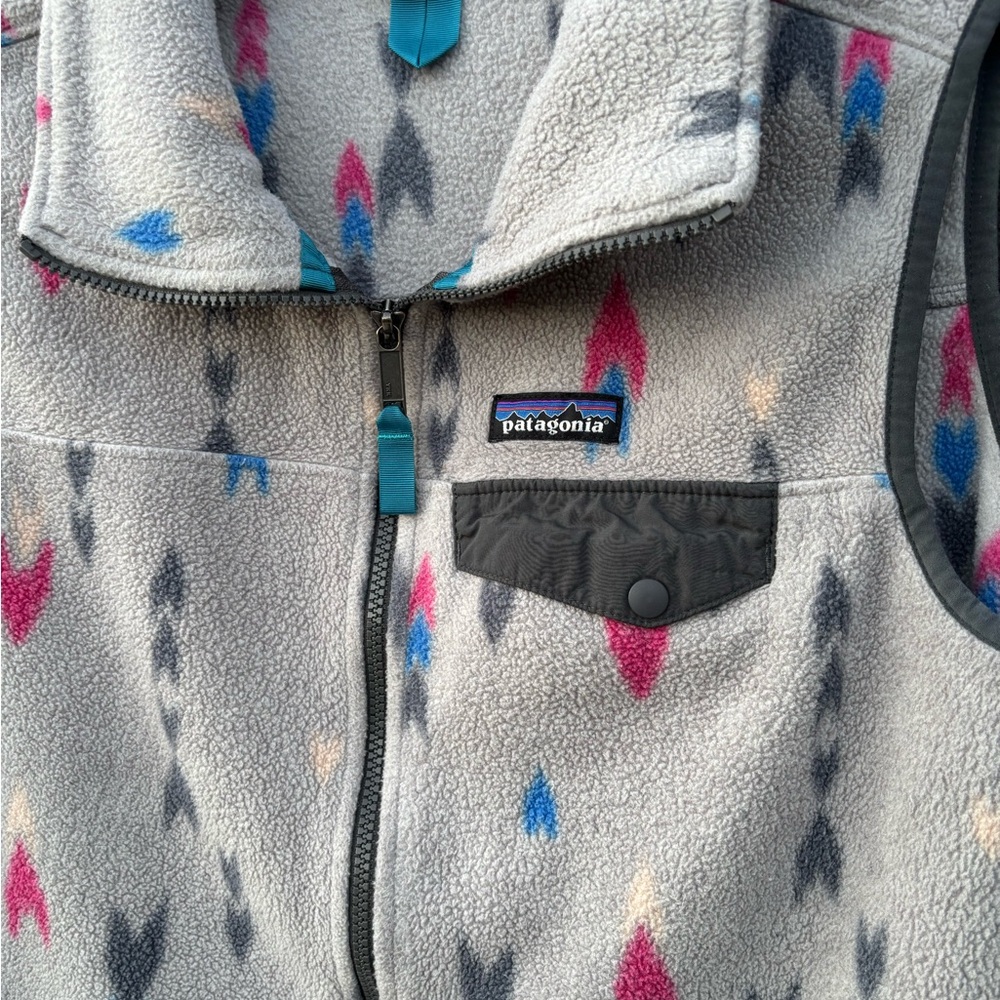 Patagonia Fleece Jacket - Gray, Pink, Blue - Picture 4 of 5